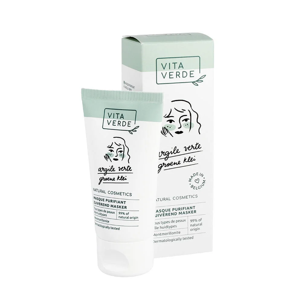 Masque visage purifiant à l'argile verte - 50ml - Vita Verde – Image 3